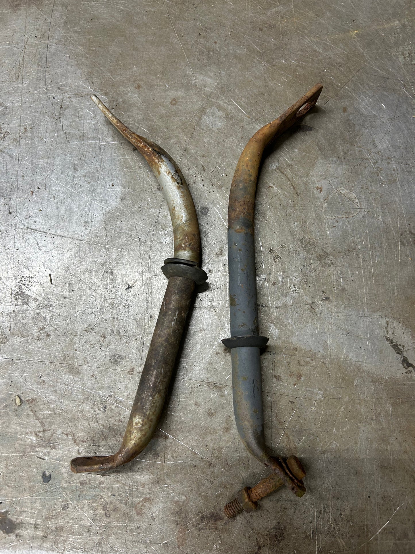 1967-Earlier Beetle Front Bumper Support Tube Pair