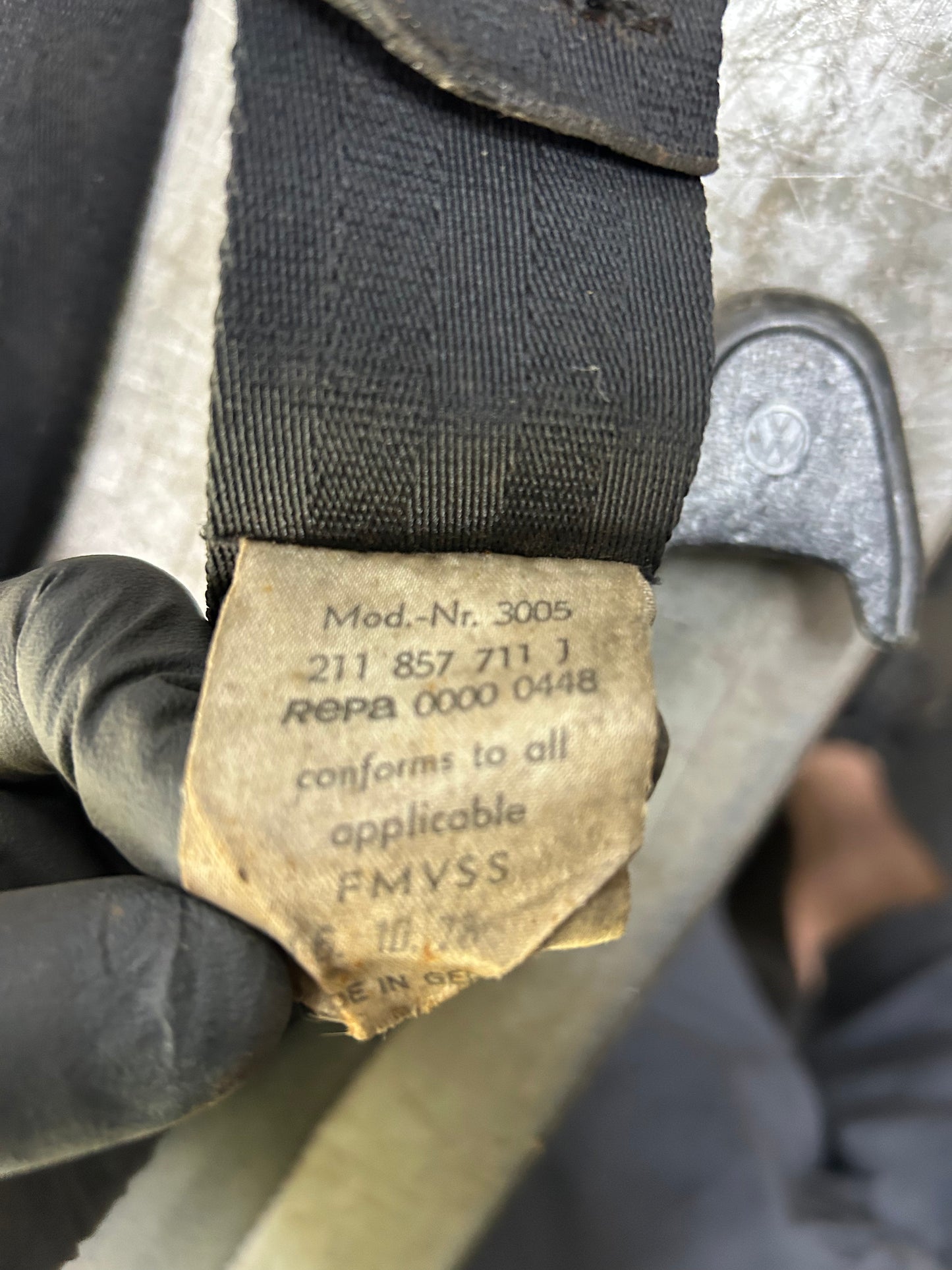 1973-79 Type 2 Bus Front Seat Belt