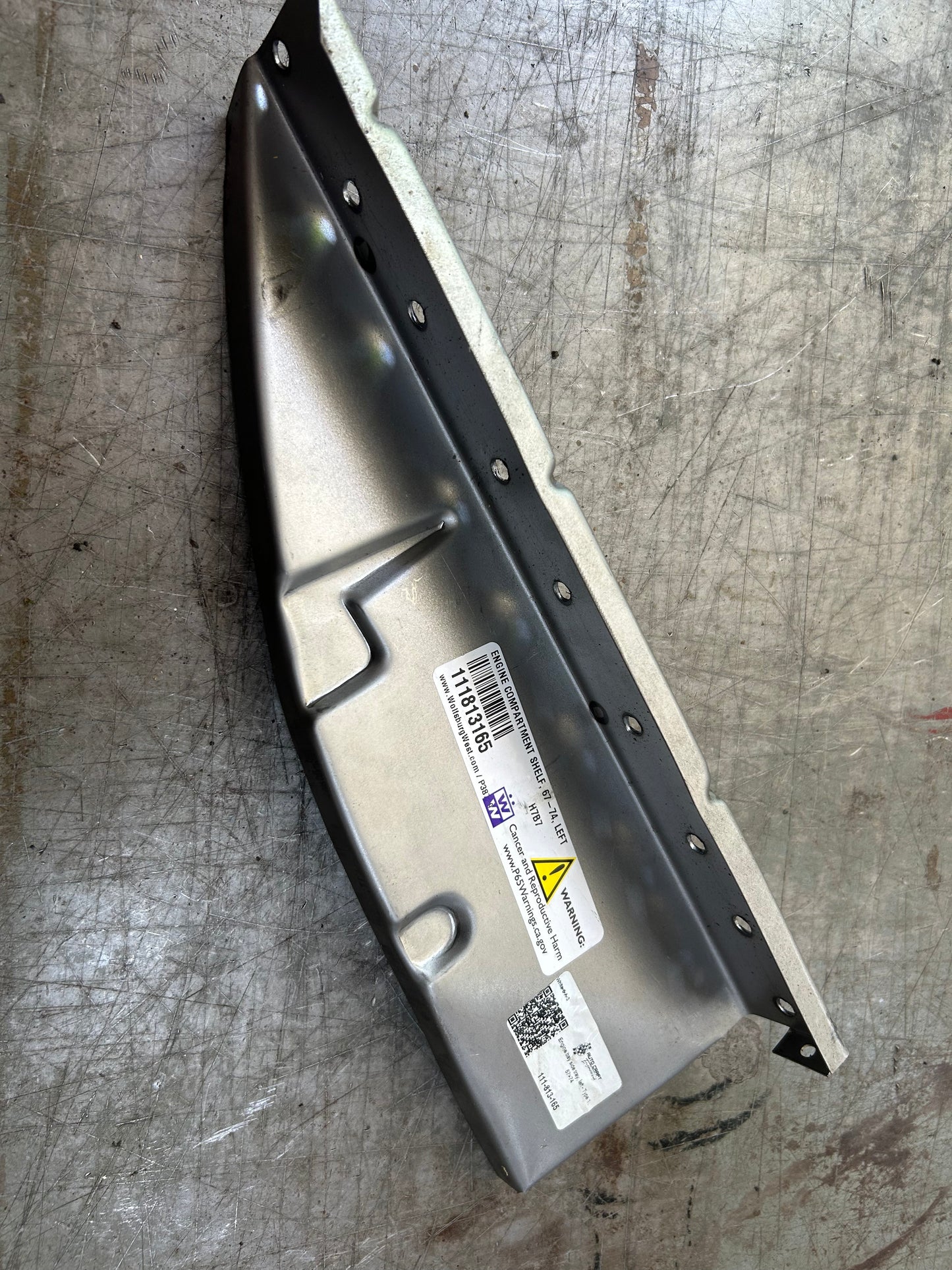 New 1967-74 Type 1 Beetle Left Engine Bay Shelf